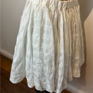 Maeve White Knee-Length Skirt
